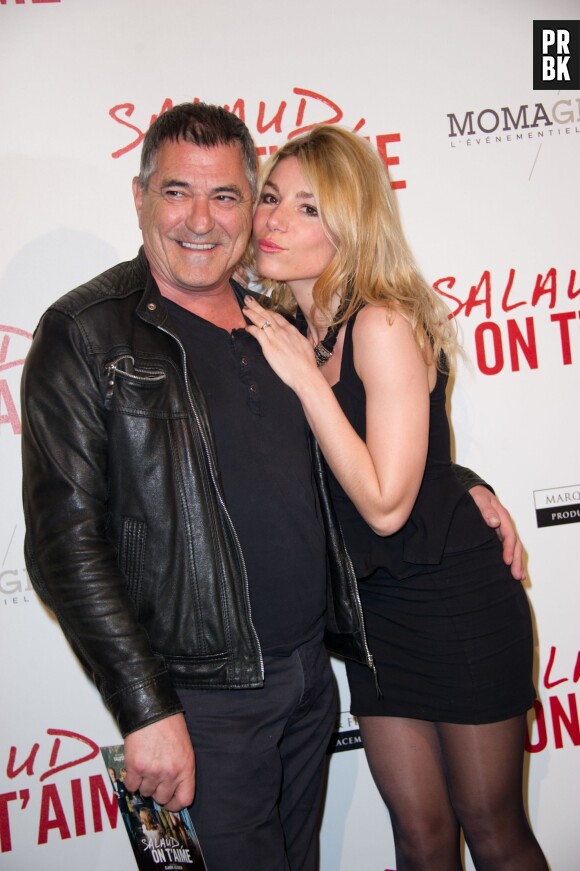 Lola Marois-Bigard et Jean-Marie Bigard avant l'avant-première du film "Salaud, On t'aime", le 1er avril 2014