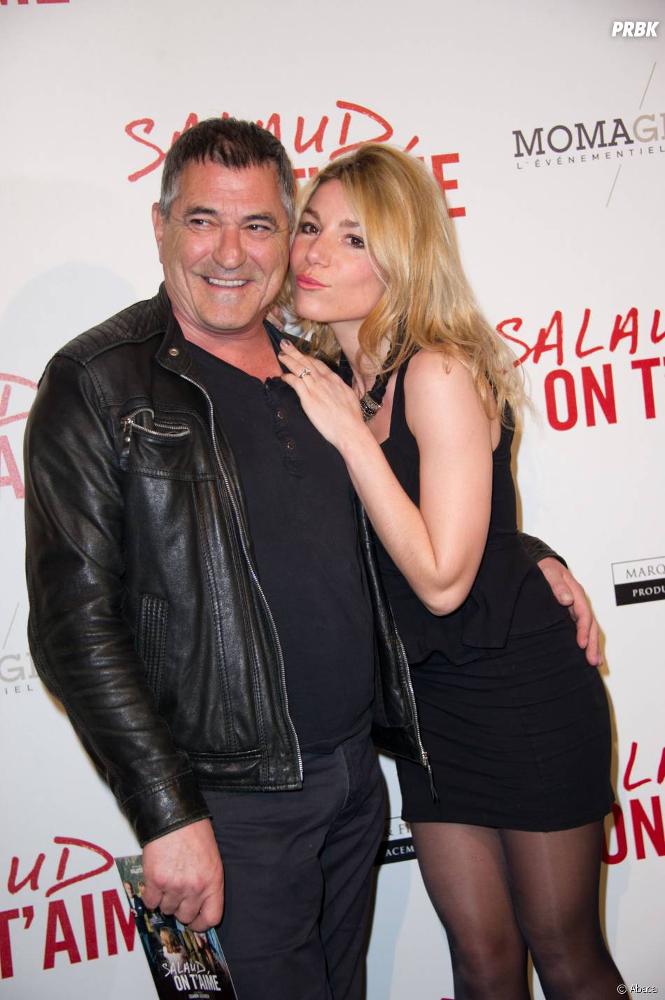 Lola Marois-Bigard et Jean-Marie Bigard avant l'avant-première du film Salaud, On t'aime, le 1er ...