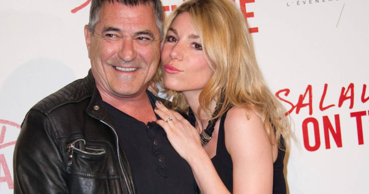 Lola Marois-Bigard et Jean-Marie Bigard avant l'avant-première du film Salaud, On t'aime, le 1er ...