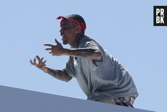 Chris Brown à Saint Tropez en juillet 2014
