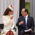 Kate Middleton et le président François Hollandelors de la cérémonie de commémoration du 100e anniversaire de la Première Guerre Mondiale, le 4 juillet à Liège en Belgique
