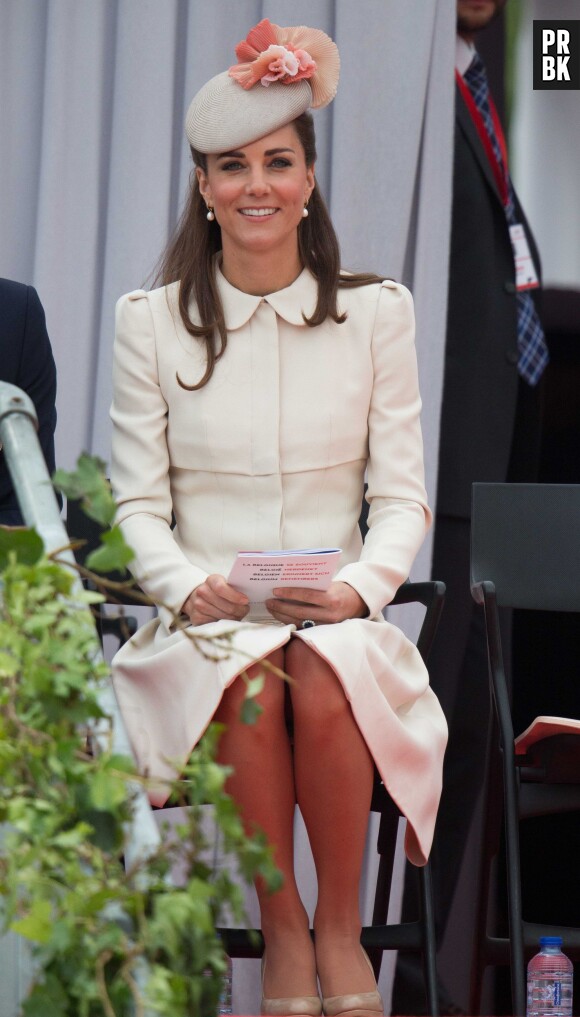 Kate Middleton lors de la cérémonie de commémoration du 100e anniversaire de la Première Guerre Mondiale, le 4 juillet à Liège en Belgique