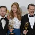  Aaron Paul, Anna Gunn et Bryan Cranston aux Emmy Awards, le 25 ao&ucirc;t 2014 