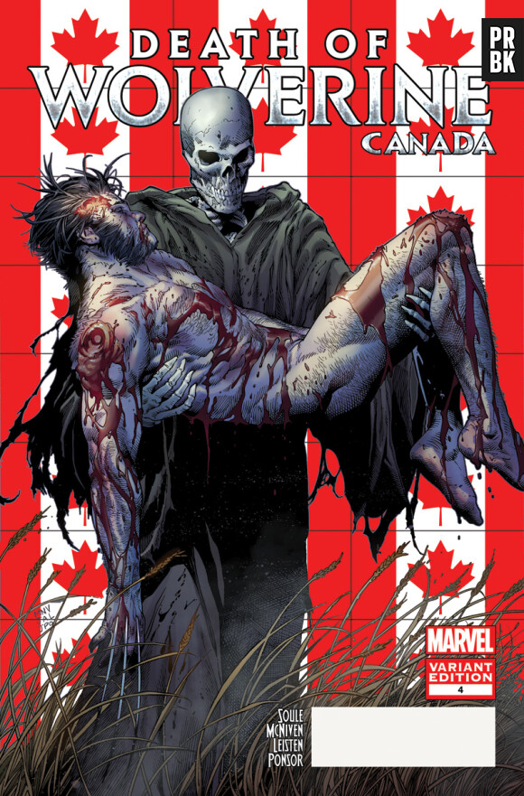 Wolverine mort sur la couverture d'un comics