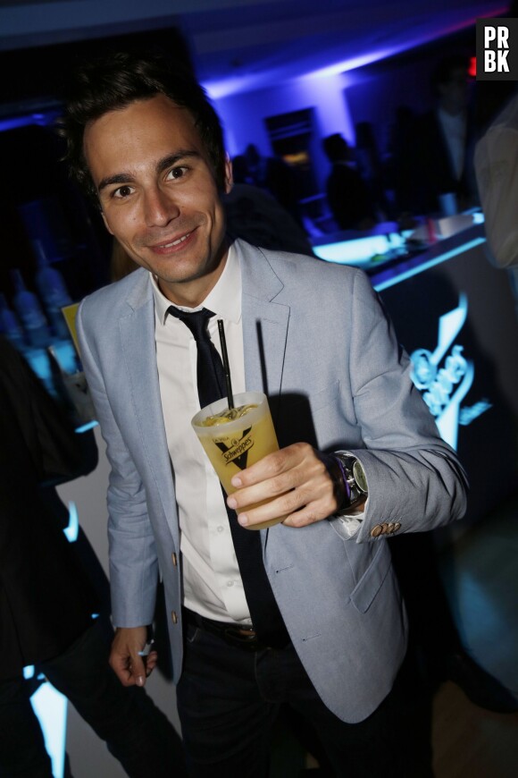 Bertrand Chameroy en soirée à la Villa Schweppes au Festival de Cannes 2014, le vendredi 16 mai