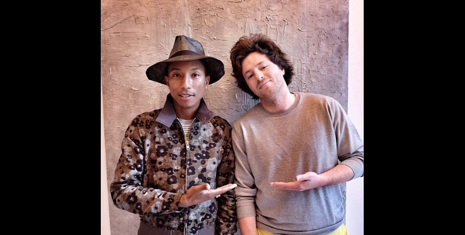 Jean Imbert pose avec Pharrell Williams
