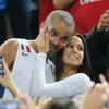 Tony Parker et Axelle Francine en couple après la victoire de la France à l'Eurobasket 2013