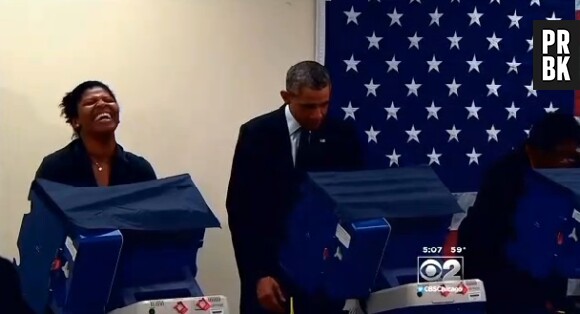 Barack Obama : un vrai showman au bureau de votes