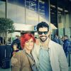 Danse avec les Stars 5 : Miguel Angel Munoz et Fauve Hautot lors de leur départ pour Madrid