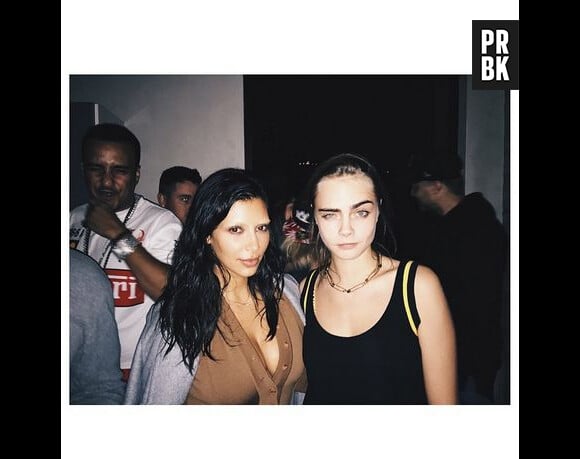 Kim Kardashian et Cara Delevingne à la soirée d'anniversaire de Kendall Jenner