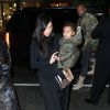 Kim Kardashian, Kanye West et North à New York le 21 décembre 2014