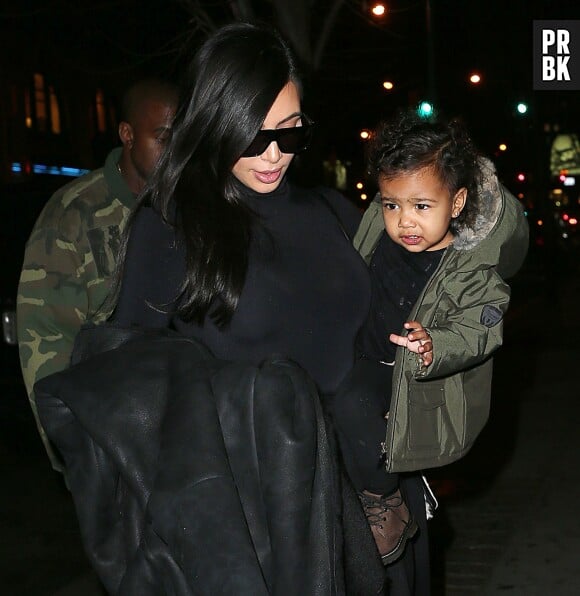 Kim Kardashian et North à New York le 21 décembre 2014