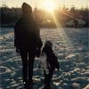 Amélie Neten et son fils Hugo : Noël à la neige