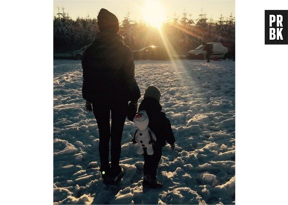 Amélie Neten et son fils Hugo : Noël à la neige