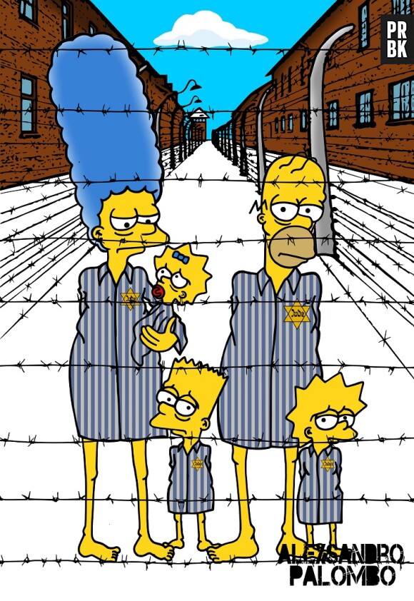 Les Simpson : dessin percutant pour rendre hommage 70 ans après la libération du camp d'Auschwitz