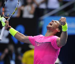 Rafael Nadal pendant l'Open d'Australie 2015 &agrave; Melbourne