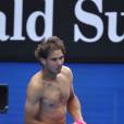  Rafael Nadal torse nu &agrave; l'Open d'Australie 2015 &agrave; Melbourne 