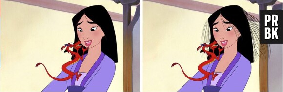Mulan et ses cheveux fous à cause de l'électricité statique