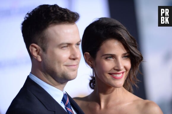 Cobie Smulders et son mari Taran Killam en couple à l'avant-première de Captain America 2, le 13 mars 2014 à Los Angeles