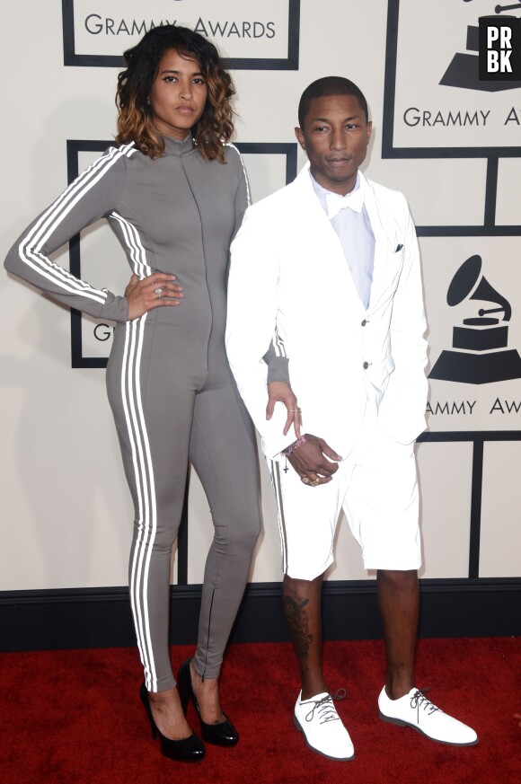 Pharrell Williams : 3 prix reçus lors des Grammy Awards 2015, le 8 février, à Los Angeles
