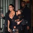 Kim Kardashian, Kanye West et North en famille à la Fashion Week de Paris, le 28 septembre 2014