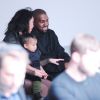 Kim Kardashian, North et Kanye West au défilé Adidas x Kanye West, le 12 février 2015 à New York