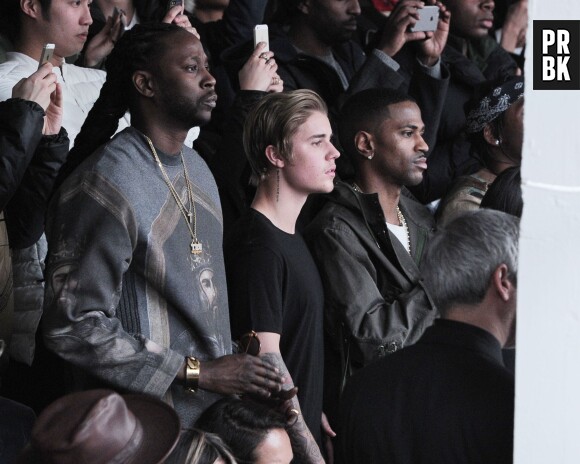 Justin Bieber et Big Sean au défilé Adidas x Kanye West, le 12 février 2015 à New York