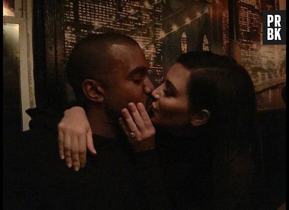 Kim Kardashian et Kanye West amoureux sur Instagram pour la Saint-Valentin, le 14 février 2015