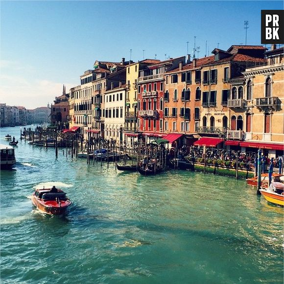 Marine Lorphelin et son petit ami Zack Dugong en vacances à Venise, février 2015