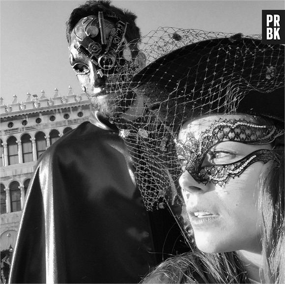 Marine Lorphelin et son petit ami Zack Dugong en vacances à Venise, février 2015