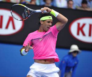 Rafael Nadal lors d'un match de l'Open d'Australie, le 27 janvier 2015