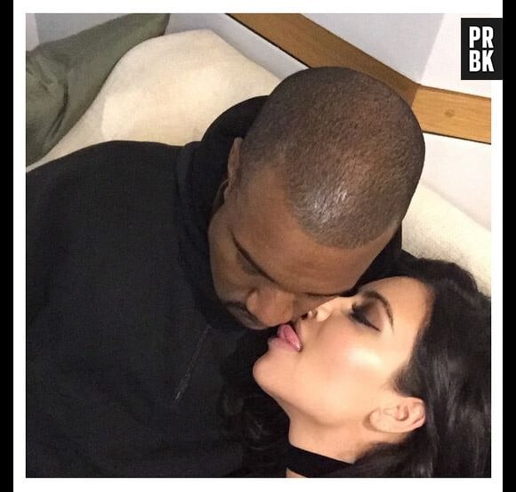 Kim Kardashian lèche le visage de Kanye West sur Instagram, le 25 février 2015
