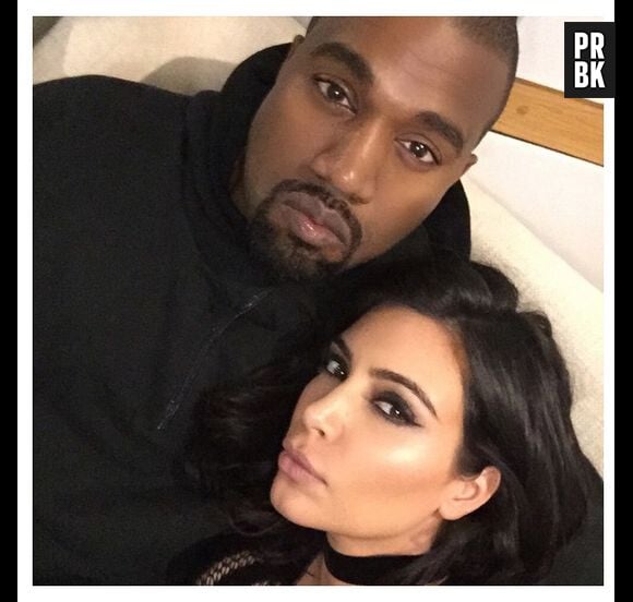 Kim Kardashian et Kanye West : selfie de couple sur Instagram, le 25 février 2015