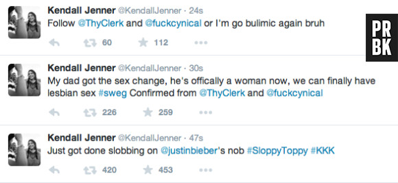 Kendall Jenner : messages grossiers sur Twitter après un piratage de son compte