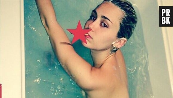 Miley Cyrus entièrement nue dans son bain, la photo sexy postée sur Instagram le 10 avril 2015