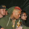 Chris Brown et ses cheveux arc-en-ciel à Coachella le 11 avril 2015