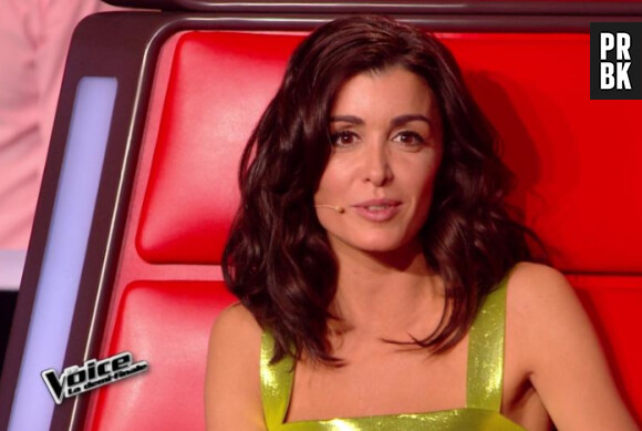 Jenifer : look sexy et robe à paillettes pour la demi-finale de The Voice 4 sur TF1, le 18 avril 2015