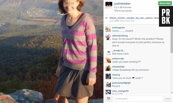 Justin Bieber : photo polémique d'une femme avec un pénis sur Instagram