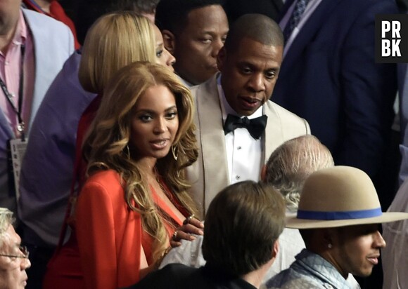 Beyoncé et Jay-Z au match de boxe Floyd Mayweather VS Manny Pacquiao le samedi 2 mai 2015 à Las Vegas