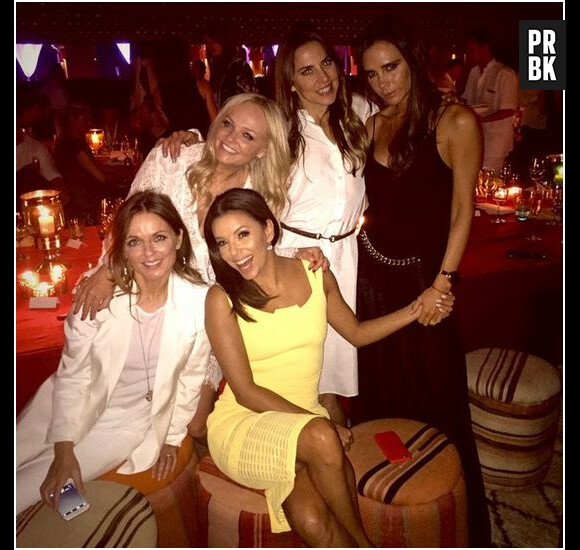 Victoria Beckham, Geri Halliwell, Mel C et Emma Bunton : retrouvailles des Spice Girls avec Eva Longoria, le 2 mai 2015 au Maroc