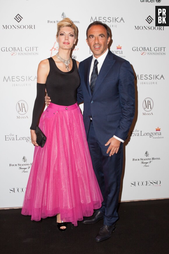 Nikos Aliagas et sa femme Tina au Global Gift Gala 2015, le 25 mai 2015