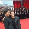 Nadège Beausson-Diagne et Rayane Bensetti à la cérémonie d'ouverture du 55ème Festival de télévision de Monte Carlo, le 13 juin 2015
