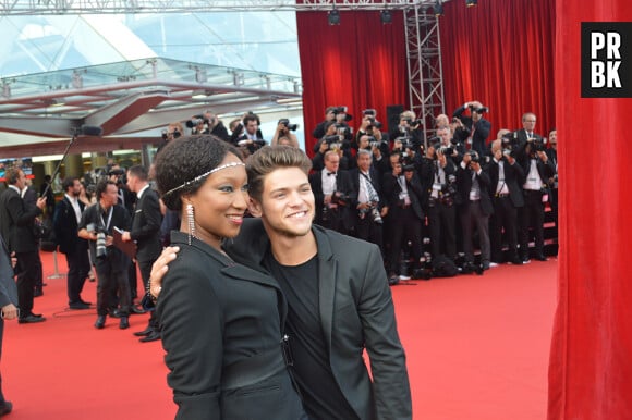Nadège Beausson-Diagne et Rayane Bensetti à la cérémonie d'ouverture du 55ème Festival de télévision de Monte Carlo, le 13 juin 2015