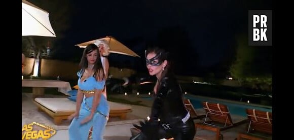 Las Vegas Academy : Cleofa et Douchka déguisées en Jasmine et Catwoman lors de l'épisode 29 diffusé le 24 juin 2015, sur W9