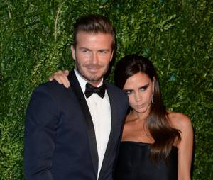 David Beckham et Victoria Beckham sur le tapis rouge des Evening Standard Theatre Awards &agrave; Londres, le 30 novembre 2014