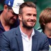 David Beckham assiste aux quarts de finale de Wimbledon, le 8 juillet 2015
