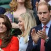 Kate Middleton et le Prince William lors des quarts de finale de Wimbledon, le 8 juillet 2015