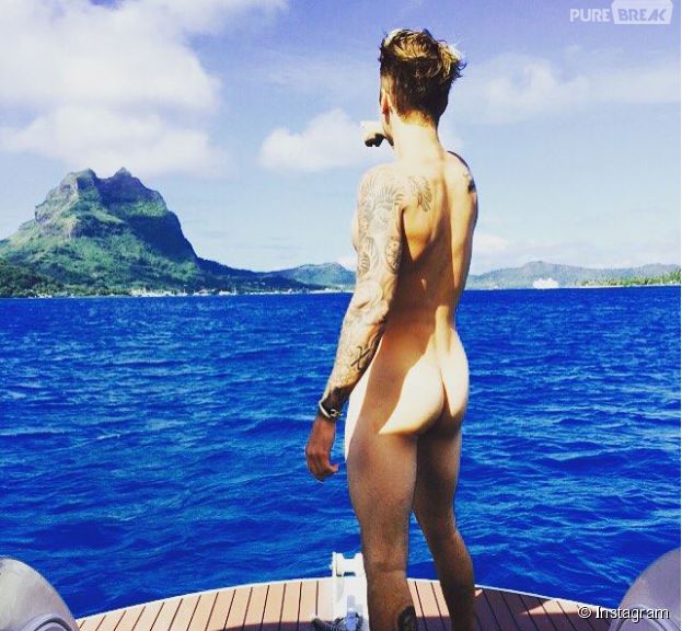 Justin Bieber nu et fesses &agrave; l'air sur Instagram, juillet 2015