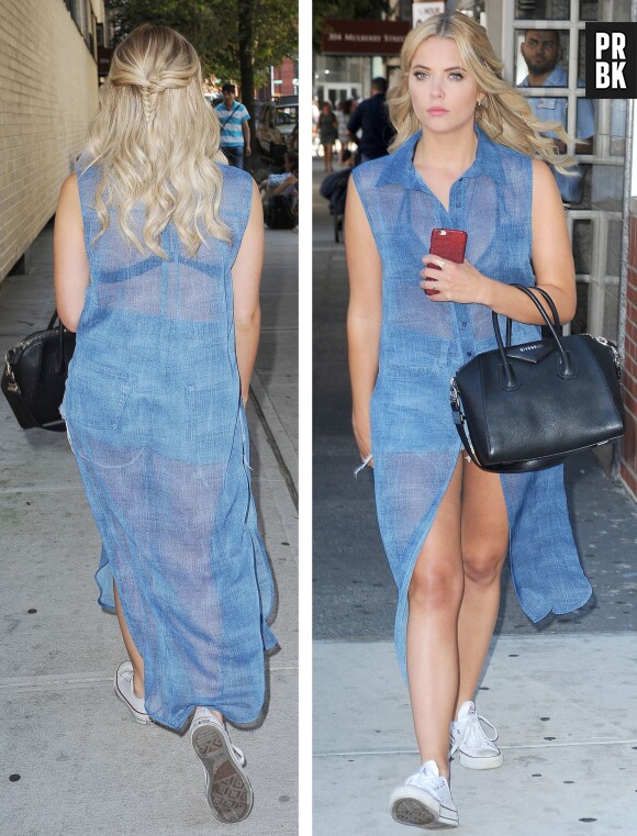 Ashley Benson dans les rues de New York le jeudi 23 juillet 2015