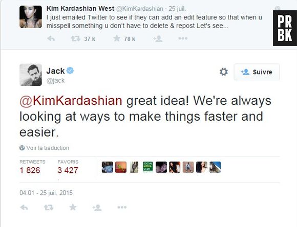 Twitter : bientôt une fonction "modifier" grâce à Kim Kardashian ?